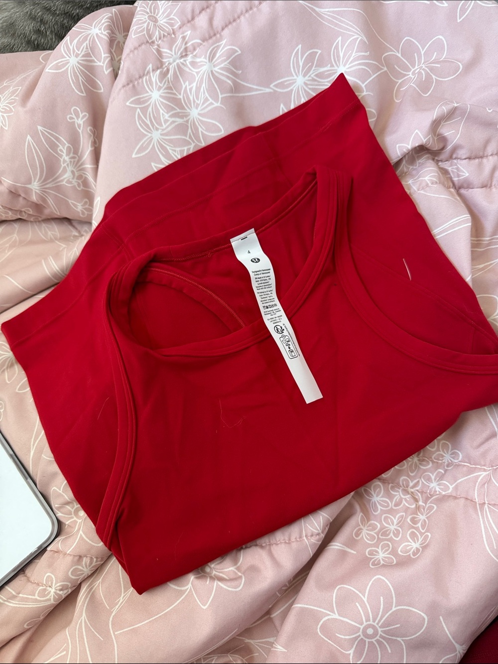lululemon athletica Red Bandeau Tank Top